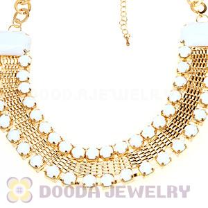Chunky Gold Chain Resin Rhinestone Choker Collar Necklaces Wholesale