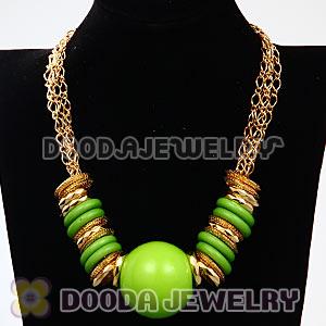Ethnic Multilayer Gold Plated Chain Hoop Big Ball Choker DIY Necklace
