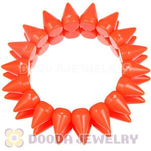 Fashion 2 Rows Rock Punk Spike Rivets Elastic Stretch Bangle Bracelet