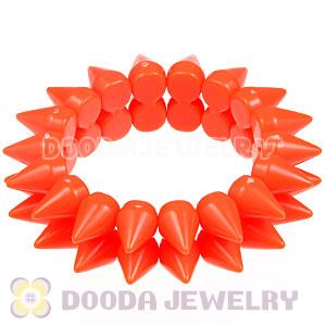 Fashion 2 Rows Rock Punk Spike Rivets Elastic Stretch Bangle Bracelet