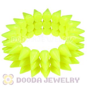 Fashion 3 Rows Rock Punk Spike Rivets Elastic Stretch Bangle Bracelet