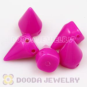 Single Row Rock Punk Spike Rivet Stud Acrylic Beads For Bracelet