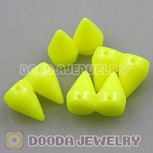 Double Row Rock Punk Spike Rivet Stud Acrylic Beads For Bracelet