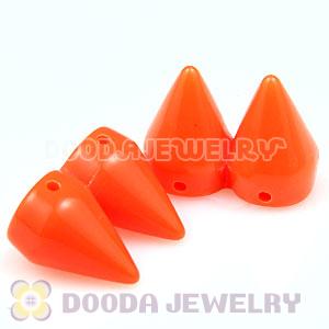 Double Row Rock Punk Spike Rivet Stud Acrylic Beads For Bracelet