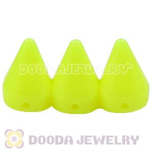Three Row Rock Punk Spike Rivet Stud Acrylic Beads For Bracelet