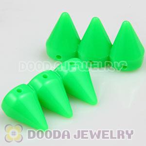 Three Row Rock Punk Spike Rivet Stud Acrylic Beads For Bracelet