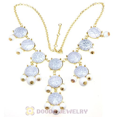 2012 New Fashion White Turquoise Bubble Bib Statement Necklaces Wholesale