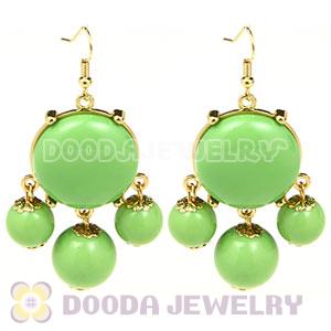 Fashion Gold Plated Olivine Drop Bubble Earrings Wholesale