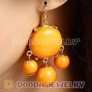 Fashion Gold Plated Yolk Yellow Drop Bubble Earrings Wholesale