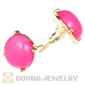 2012 Fashion Gold Plated Pink Bubble Stud Earrings Wholesale