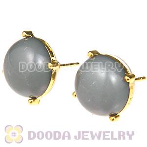 2012 Fashion Gold Plated Grey Bubble Stud Earrings Wholesale