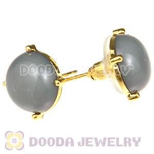 2012 Fashion Gold Plated Grey Bubble Stud Earrings Wholesale
