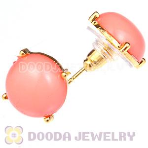 2012 Fashion Gold Plated Orange Bubble Stud Earrings Wholesale