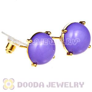 2012 Fashion Gold Plated Lavender Bubble Stud Earrings Wholesale