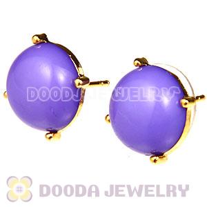 2012 Fashion Gold Plated Lavender Bubble Stud Earrings Wholesale