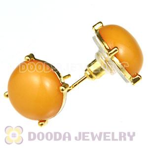 2012 Fashion Gold Plated Yolk Yellow Bubble Stud Earrings Wholesale
