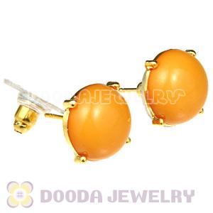 2012 Fashion Gold Plated Yolk Yellow Bubble Stud Earrings Wholesale