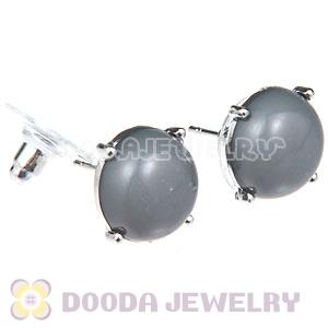 2012 Fashion Silver Plated Grey Bubble Stud Earrings Wholesale