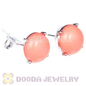 2012 Fashion Silver Plated Orange Bubble Stud Earrings Wholesale