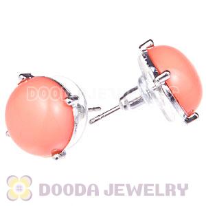 2012 Fashion Silver Plated Orange Bubble Stud Earrings Wholesale
