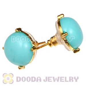 2012 Fashion Gold Plated Turquoise Bubble Stud Earrings Wholesale