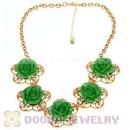 Fashion Crystal Rose Flower Choker Collar Necklace Wholesale