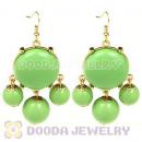 Fashion Gold Plated Olivine Drop Bubble Earrings Wholesale