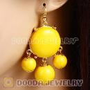Fashion Gold Plated Yellow Drop Bubble Earrings Wholesale