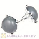 2012 Fashion Silver Plated Grey Bubble Stud Earrings Wholesale