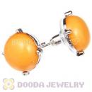 2012 Fashion Silver Plated Yellow Bubble Stud Earrings Wholesale