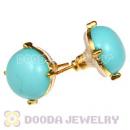 2012 Fashion Gold Plated Turquoise Bubble Stud Earrings Wholesale