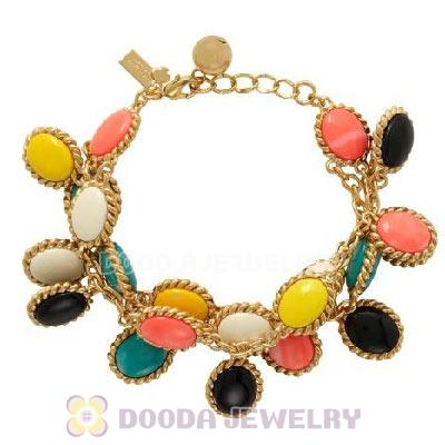 2012 Fashion Colorful Resin roped in triple row Bubble Bracelets Wholesale
