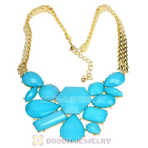 Chunky Chain Candy Resin Geometry Choker Bib Necklace Wholesale