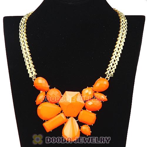 Chunky Chain Candy Resin Geometry Choker Bib Necklace Wholesale