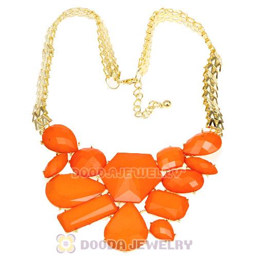 Chunky Chain Candy Resin Geometry Choker Bib Necklace Wholesale