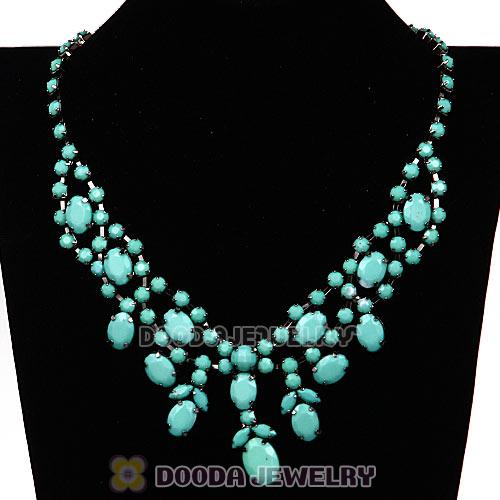 Chunky Multilayer Resin Rhinestone Choker Bib Collar Necklace Wholesale