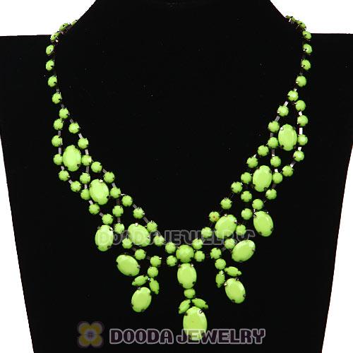 Chunky Multilayer Resin Rhinestone Choker Bib Collar Necklace Wholesale