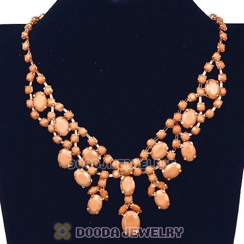 Chunky Multilayer Resin Rhinestone Choker Bib Collar Necklace Wholesale