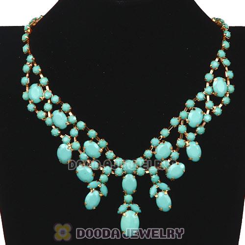Chunky Multilayer Resin Rhinestone Choker Bib Collar Necklace Wholesale