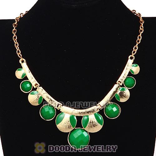 Gold Chain Resin Choker Bib Necklaces Wholesale