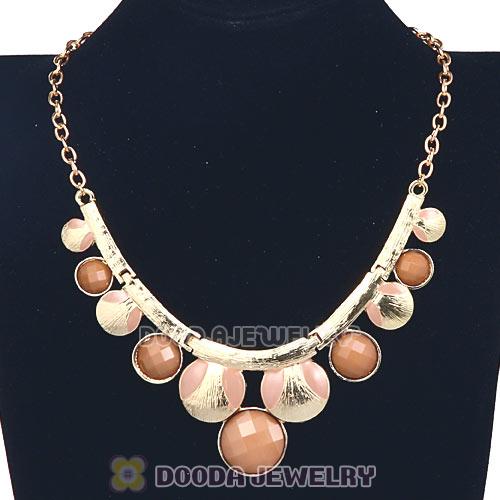 Gold Chain Resin Choker Bib Necklaces Wholesale