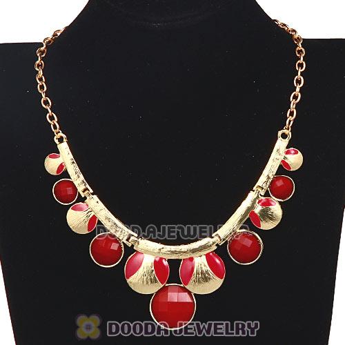 Gold Chain Resin Choker Bib Necklaces Wholesale