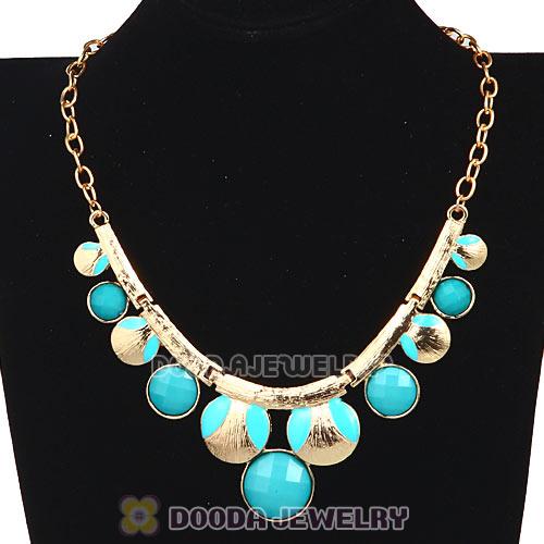 Gold Chain Resin Choker Bib Necklaces Wholesale