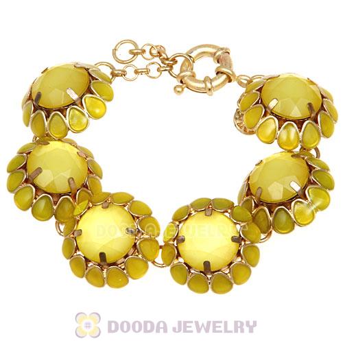 Cheap Yellow Crystal Cupcake Bubble Bracelet Wholesale