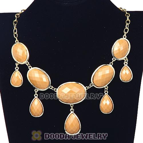 European Geometry Facets Resin Drop Choker Bib Necklaces Wholesale