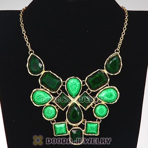 European Resin Turquoise Choker Bib Necklaces Wholesale