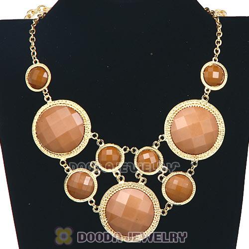 Facets Resin Gem Choker Bib Necklaces Wholesale