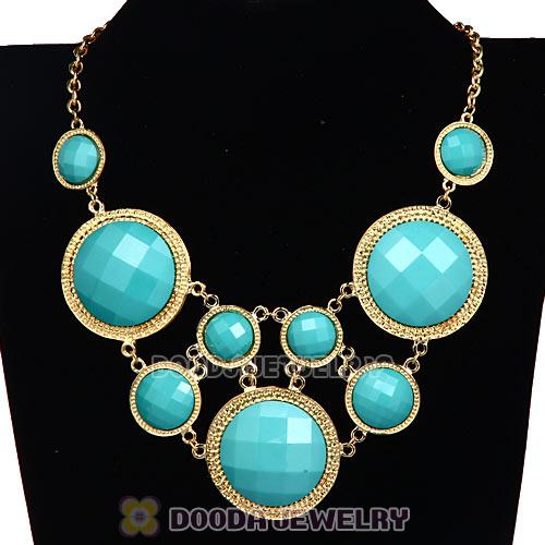 Facets Resin Gem Choker Bib Necklaces Wholesale