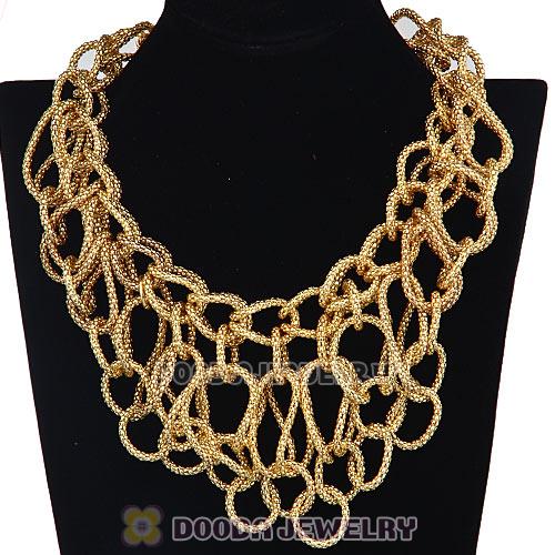 European Retro Chunky Chain Links Choker Bib Collar Necklace