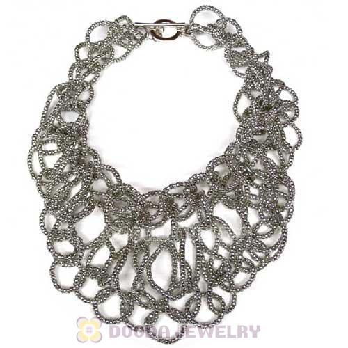 European Retro Chunky Chain Links Choker Bib Collar Necklace